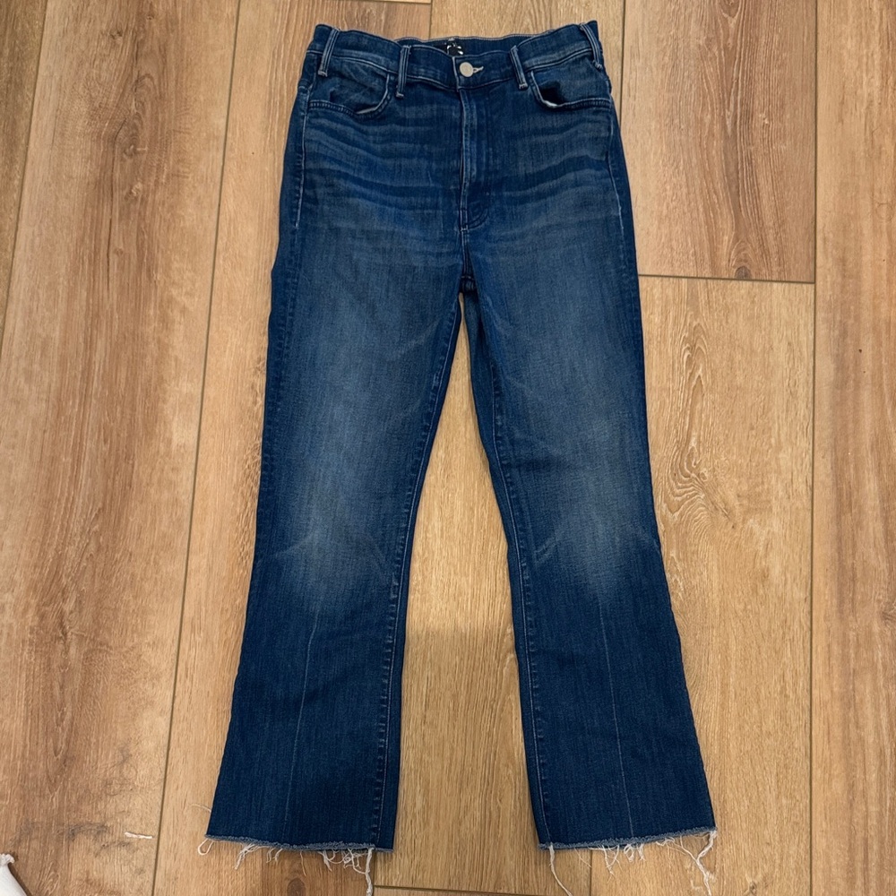 MOTHER The Hustler Ankle Fray Jeans in Squeeze It
